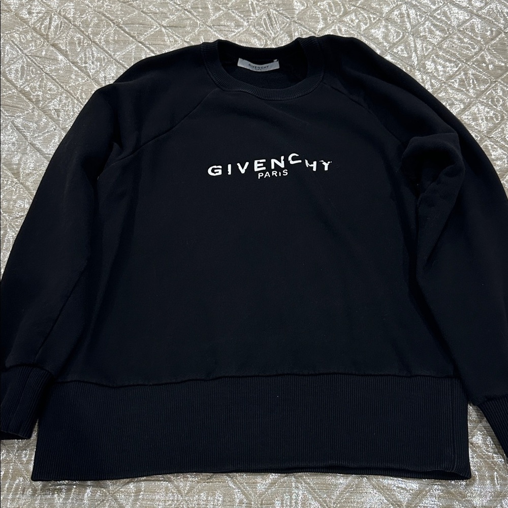 Givenchy Black Paris Logo Men Sweatshirt